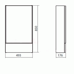 Dulap cu oglinda Kolo Nova Pro, 49x17xH85 cm